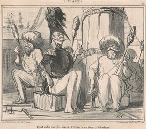 Tendo finalmente encontrado uma maneira de usar seus hobbies! de Honoré Daumier
