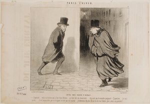 Entre as 11 horas e a meia-noite de Honoré Daumier