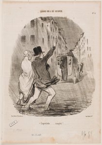 Raios! Está cheio! de Honoré Daumier