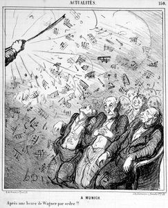 Desenho animado sobre a música de Wagner - por Honoré Daumier de Honoré Daumier