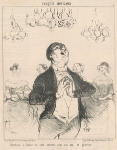 Procurando fascinar um rico... de Honoré Daumier
