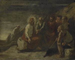 Cristo e os seus discípulos de Honore Daumier