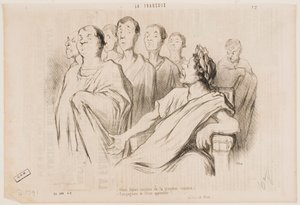 Vinde, dignos pilares da grandeza romana... amigos de César, aproximai-vos! de Honoré Daumier