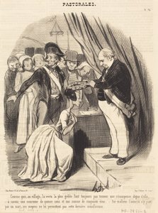 Como, na aldeia, a virtude mais fustigada pelo granizo... de Honoré Daumier