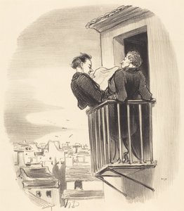 Como entendemos a varanda espanhola em Paris de Honoré Daumier