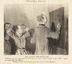 Como alguém se torna um grande matemático de Honoré Daumier