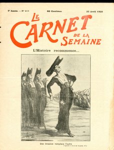 Capa do "Le Carnet de la semaine", Satirical em P&B de Honoré Daumier