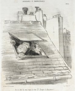 Deste lado, vê a torre de St. Jacques... de Honoré Daumier