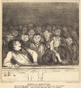 Declínio do drama em 1866 de Honoré Daumier