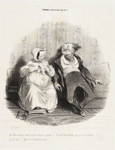 Diz-me, amor! Achas que será um rapaz? de Honoré Daumier