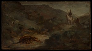Dom Quixote e a mula morta de Honoré Daumier