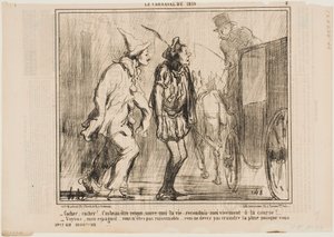 Cocheiro, cocheiro, não podes rejeitar-me de Honoré Daumier