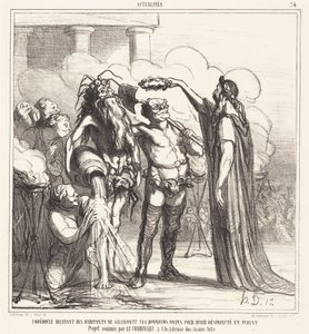 Empedocle recevant... les honneurs divins... de Honoré Daumier