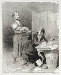 Levem isso mais para longe ... é impossível trabalhar ... de Honoré Daumier