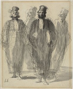 Quatro advogados de Honoré Daumier