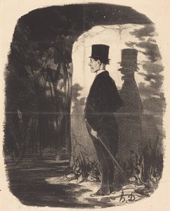 Não há nada a dizer, tenho de atravessar este... bosque... de Honoré Daumier