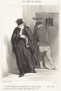 Parece... que o meu rapaz é um grande malandro... de Honoré Daumier