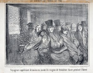 Ilustração para a série "Les Agrements des Chemin de fer". de Honoré Daumier