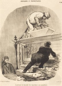 Inconveniente de pedir reparações... de Honoré Daumier