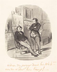 Inconveniente de enviar um mau quadro... de Honoré Daumier