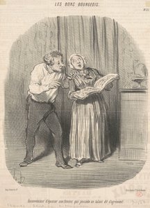 Desvantagem de se casar com uma mulher que tem talento para o prazer de Honoré Daumier