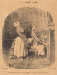 Inconveniente... dos criados que serviram em casa do Sr. Duprez de Honoré Daumier