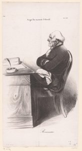 Caricatura de Jean-Joseph Rousseau de Honoré Daumier