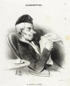 A leitura do jornal de Honoré Daumier