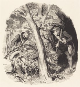 O Encontro na Floresta de Honoré Daumier