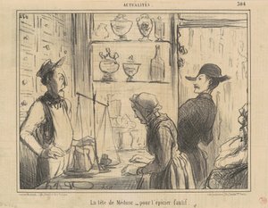 A cabeça da Medusa para o merceeiro infrator de Honoré Daumier