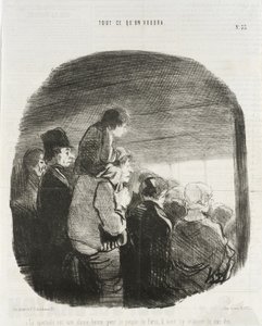 O espetáculo é uma coisa boa para o povo de Paris... de Honoré Daumier