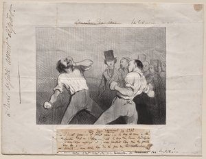 Lição de compreensão em 1843 de Honoré Daumier