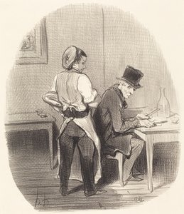 Mas, senhor, asseguro-lhe que é... vitela!... de Honoré Daumier