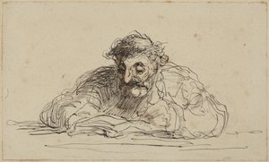 Homem a ler de Honoré Daumier