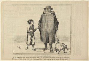 O senhor Prudhomme, filantropo, número 291 da série Actualités de Le Charivari de Honoré Daumier