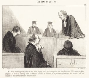 O Sr. Advogado fez justiça total... de Honoré Daumier