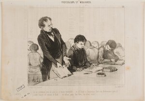 Agora percebo porque é que este sujeito esteve tão calado o tempo todo... de Honoré Daumier