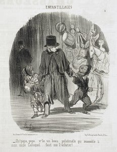 Oh! Papá, papá... ali está um belo Polichinelo... de Honoré Daumier