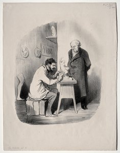 Os Artistas, placa 2: Você deve me modelar dessa maneira um dia de Honoré Daumier
