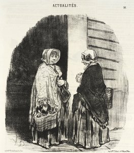 Sim, senhora Chaboulard... vinte e quatro merceeiros... de Honoré Daumier