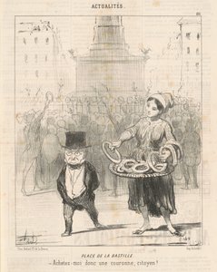 Lugar da Bastilha de Honoré Daumier