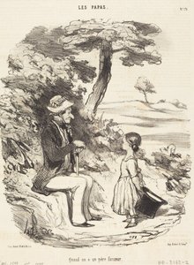 Quando se tem um pai brincalhão de Honoré Daumier
