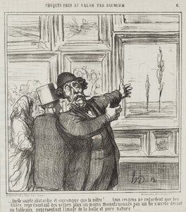 Esboço feito no Salão por Daumier, no. 6: Basta olhar para o mundo degenerado e corrupto em que vivemos. . . de Honoré Daumier
