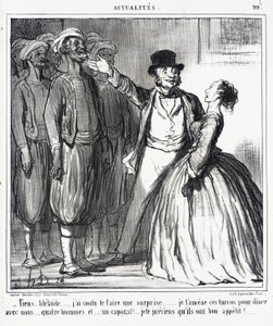 Olha, Adélaïde... quis fazer-te uma surpresa... de Honoré Daumier