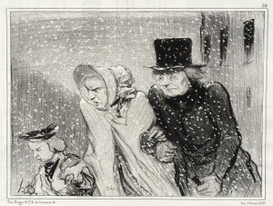 Aborreces-me, minha esposa!... Já lá vai uma hora... de Honoré Daumier
