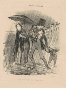 Você sempre reclama, nunca está feliz. de Honoré Daumier