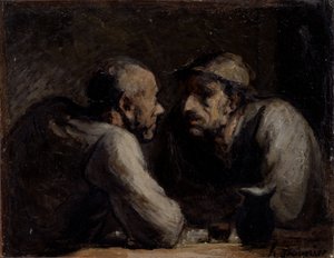 Dois bebedores de Honoré Daumier