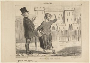 Um diálogo na Pointe St. Eustache de Honoré Daumier