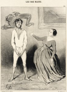 Uma mulher como eu... pregar um botão?... de Honoré Daumier