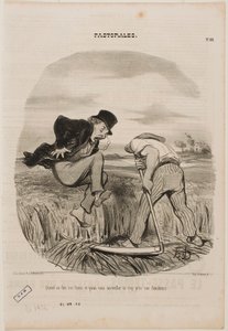 Quando se faz feno, não se deve estar demasiado perto dos ceifeiros de Honoré Daumier